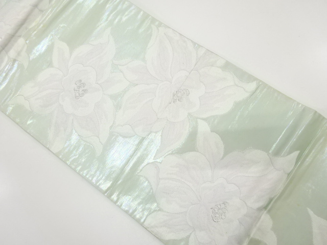 JAPANESE KIMONO / ANTIQUE FUKURO OBI / SILK / WOVEN ORCHID